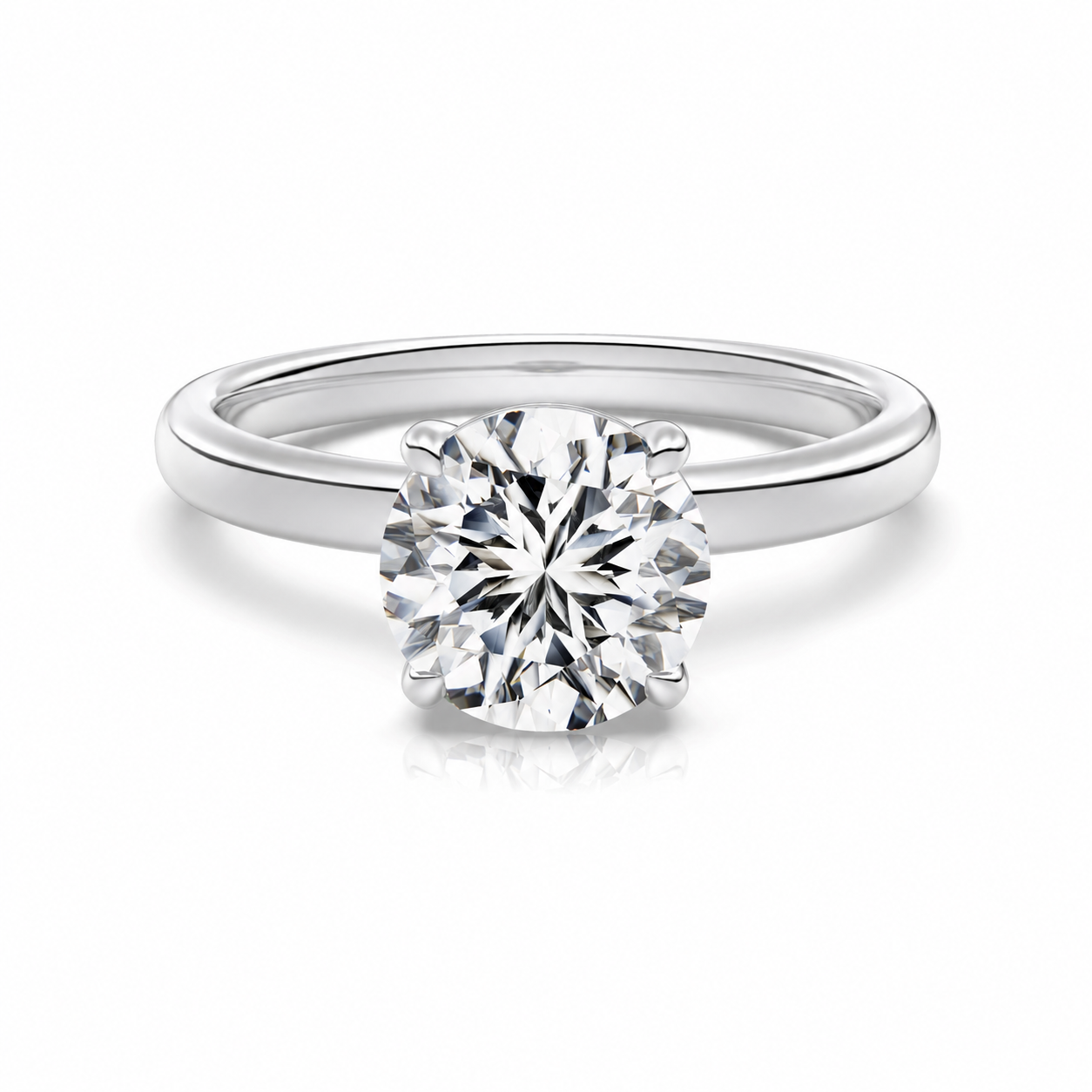 Aurora 2CT Round Cut Solitaire Ring
