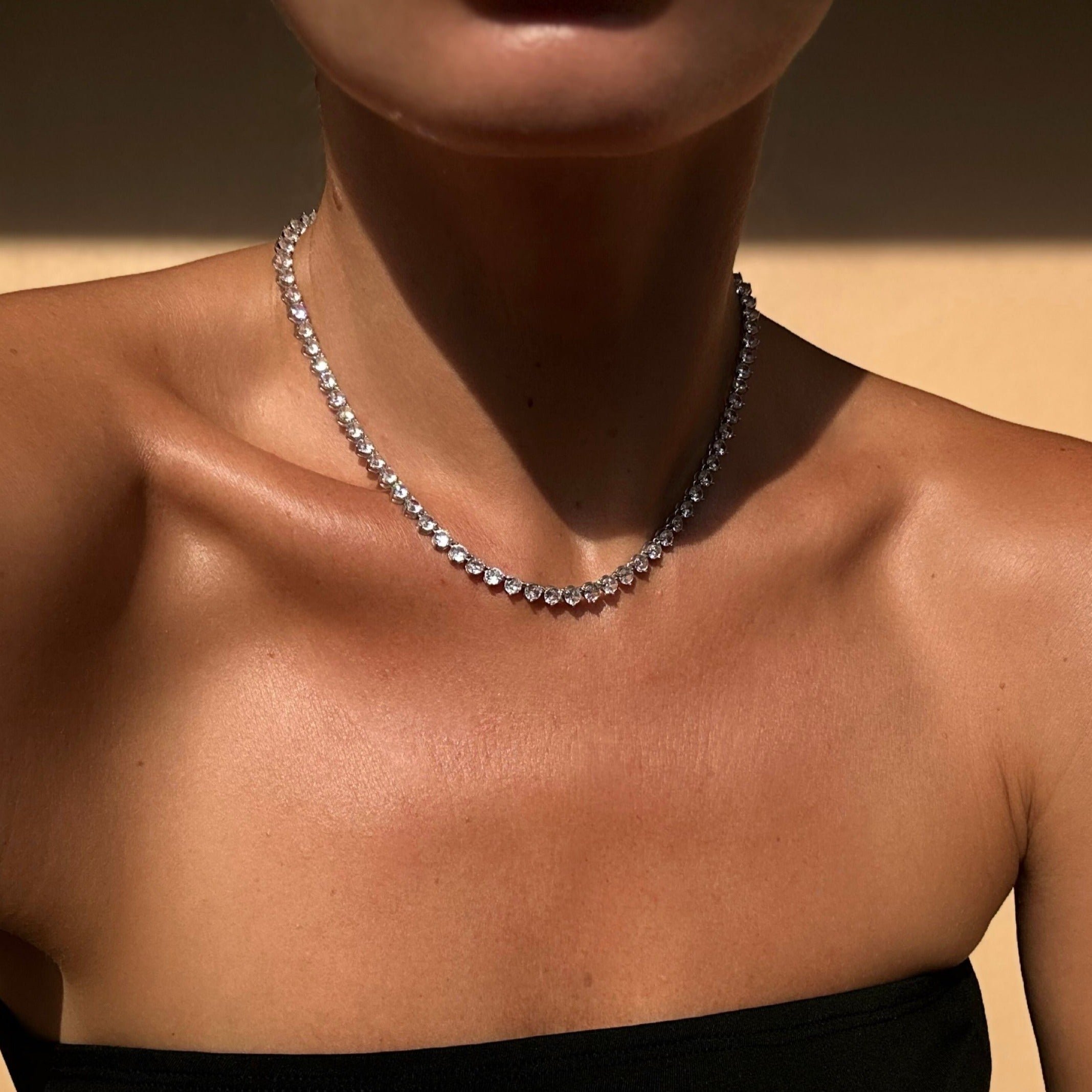 Ophelia Diamond Tennis Necklace - Luxora London