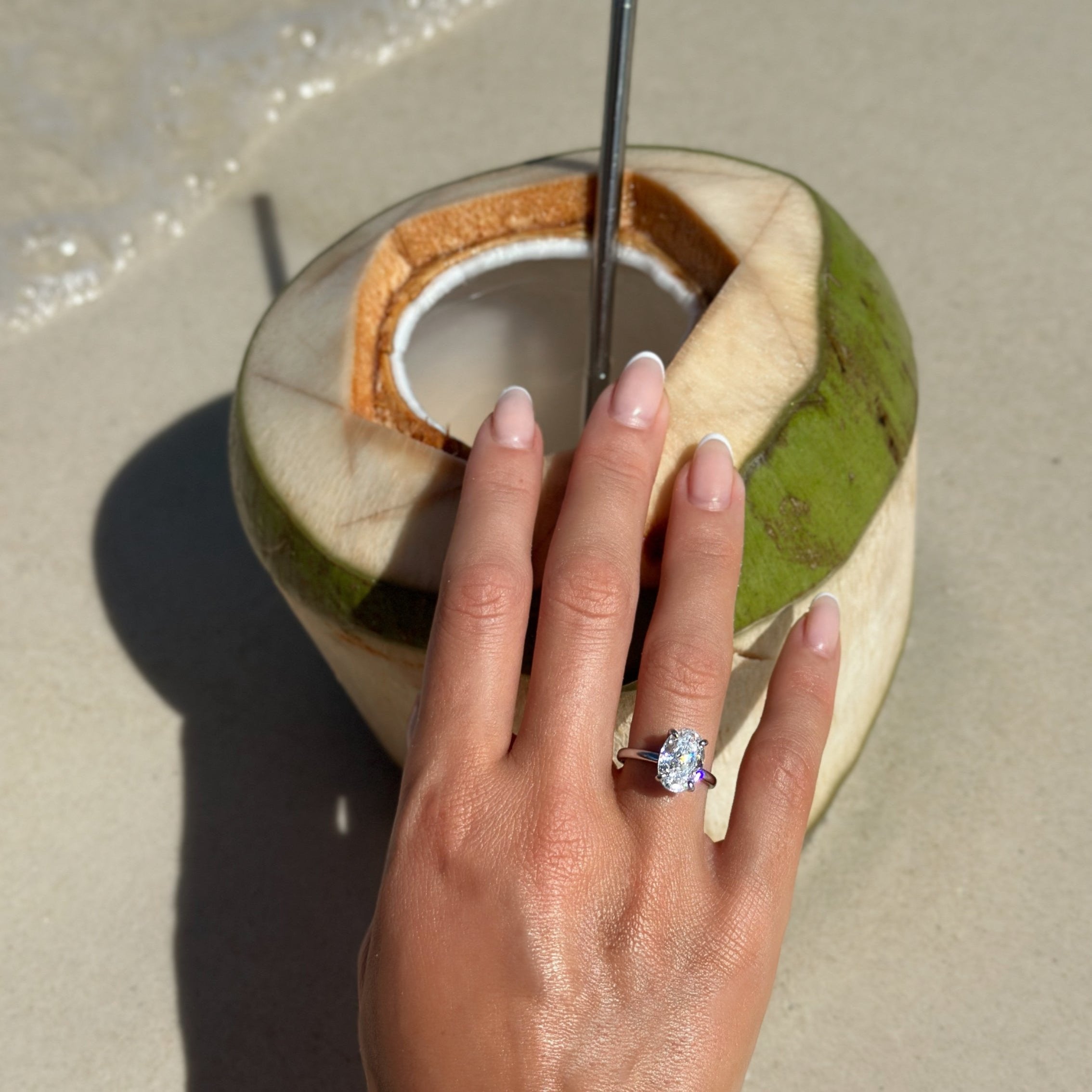 OCEANA SOLITAIRE OVAL CUT DIAMOND ENGAGEMENT RING - Luxora London