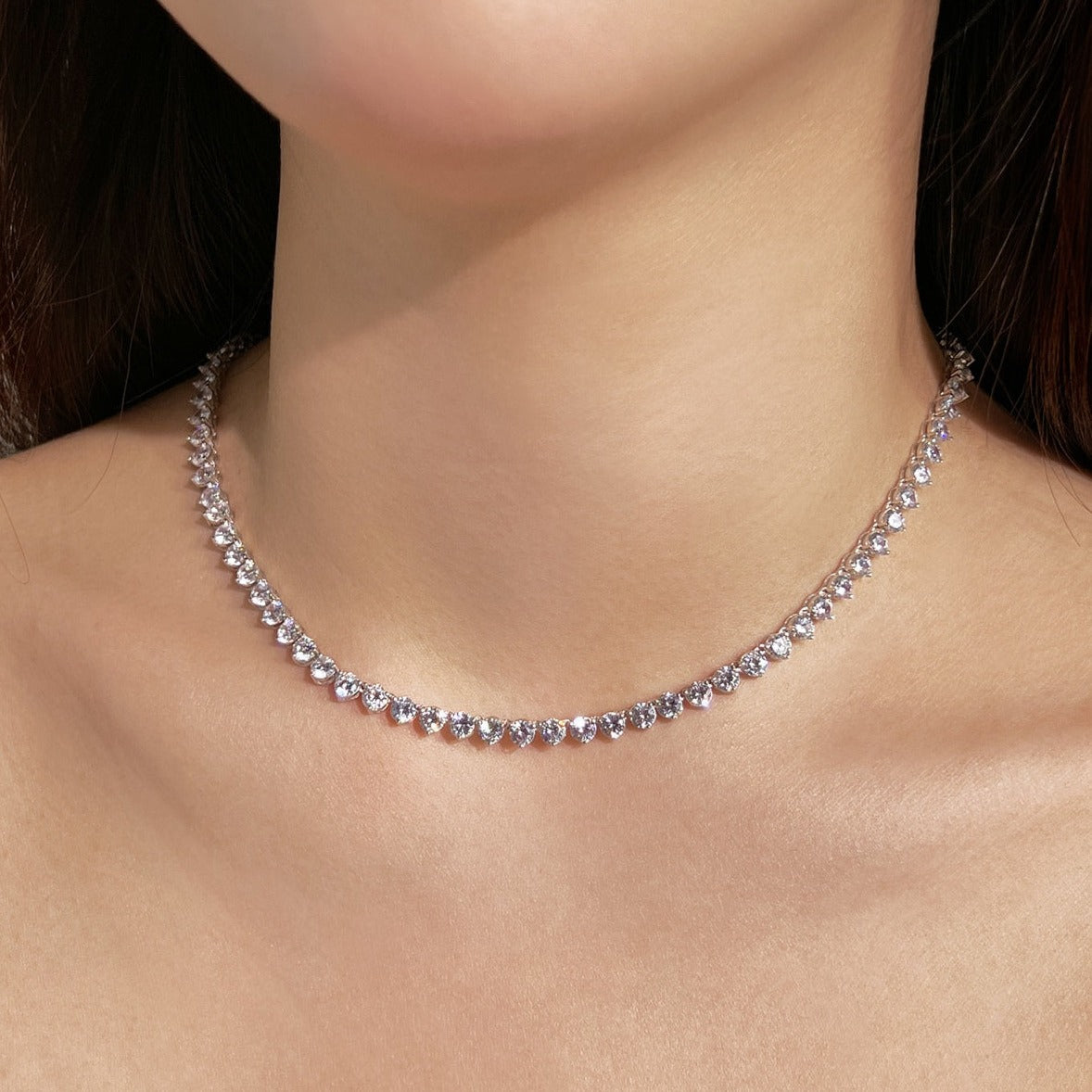 Ophelia Diamond Tennis Necklace - Luxora London