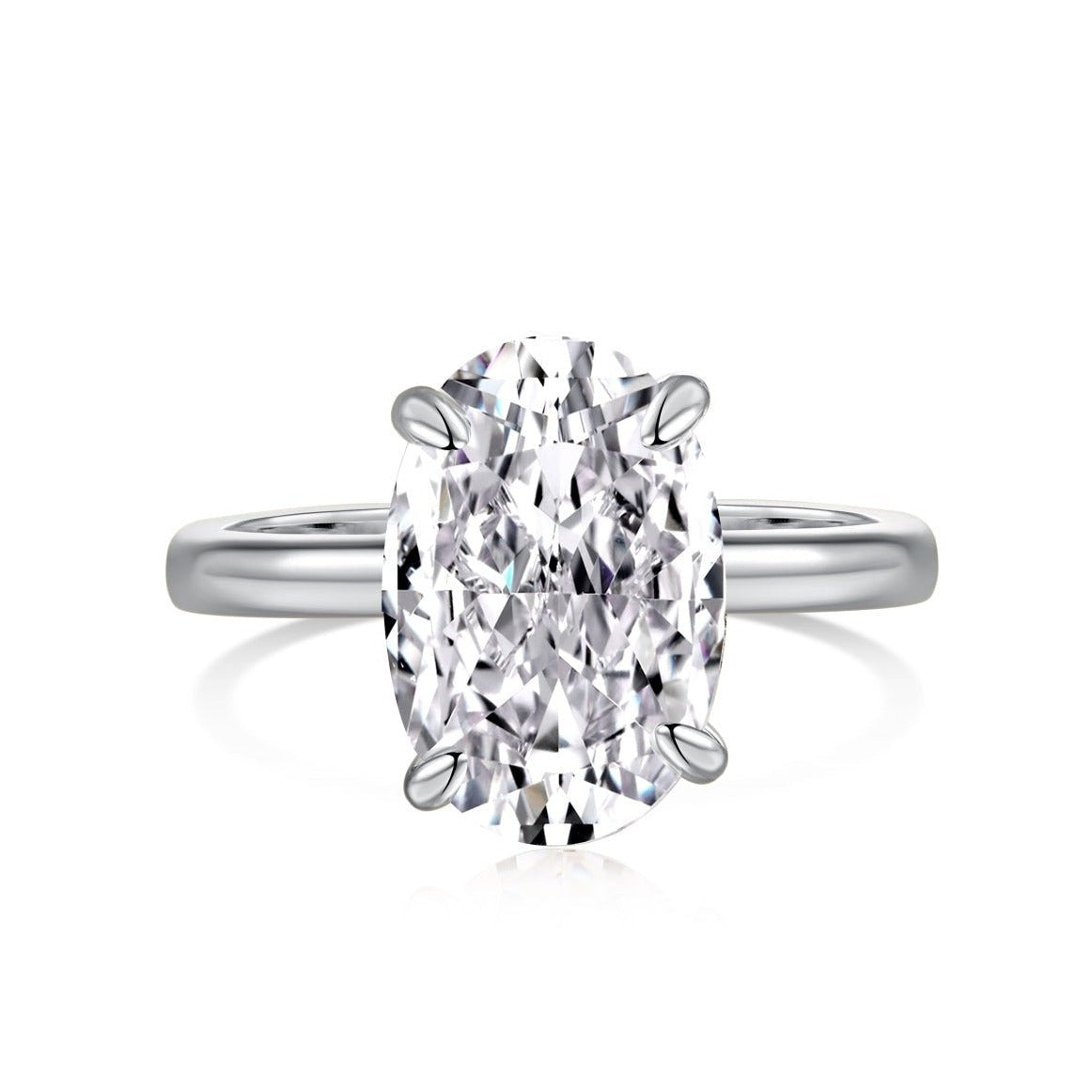 OCEANA SOLITAIRE OVAL CUT DIAMOND ENGAGEMENT RING - Luxora London