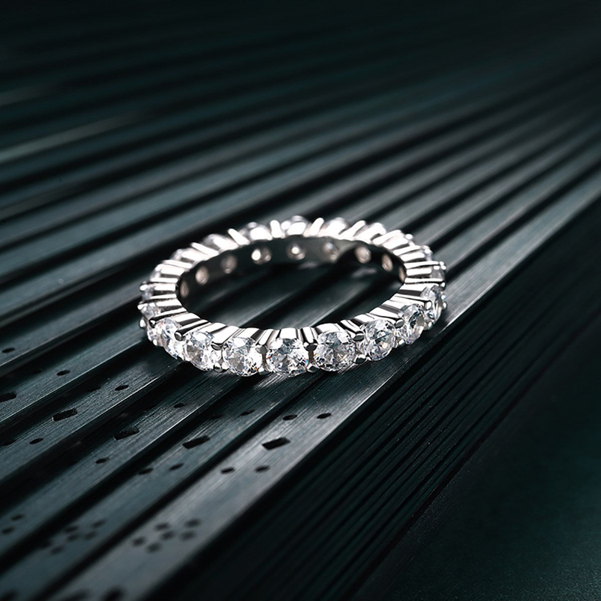 Nova Sterling Silver Eternity Band