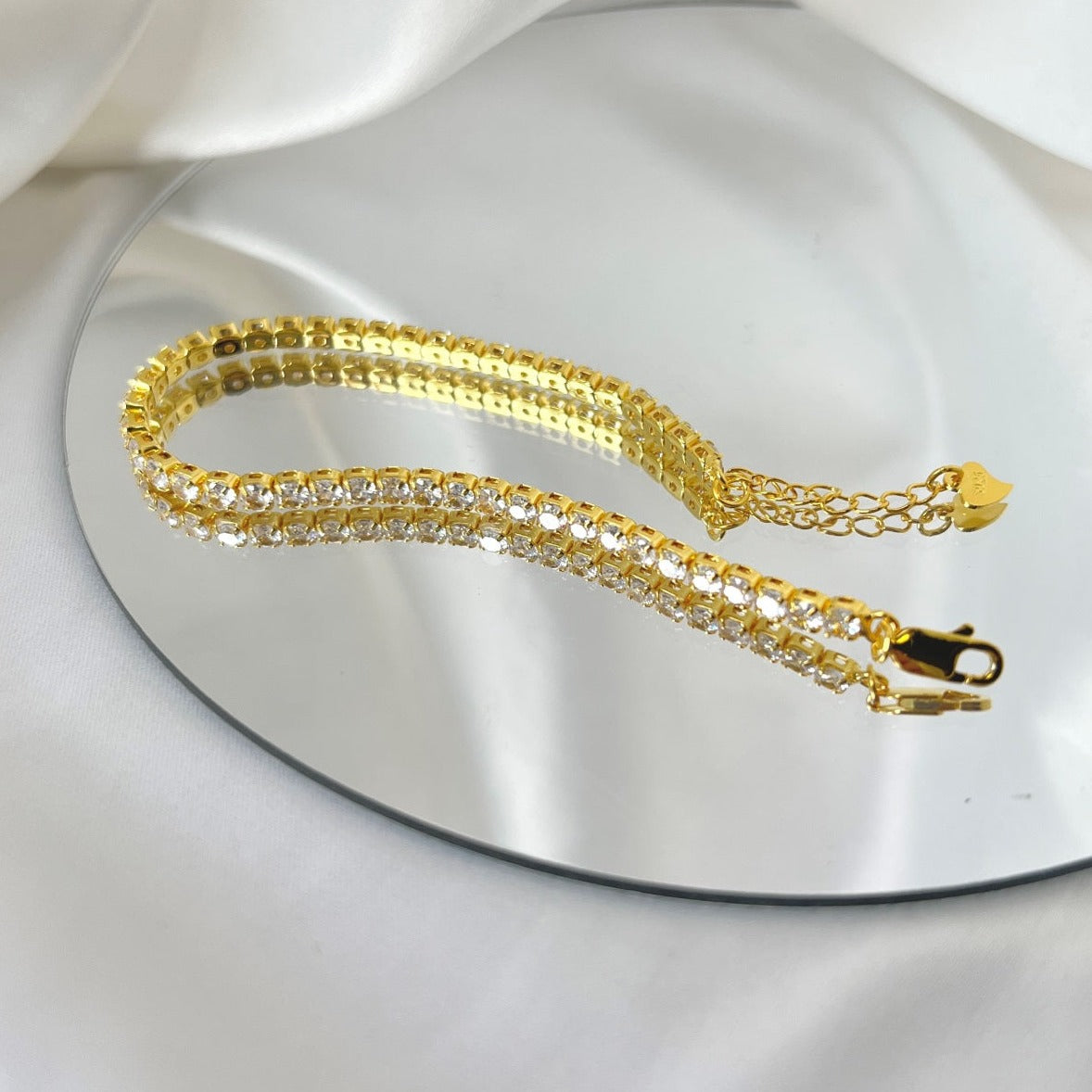 Gold Zahra Tennis Bracelet - Luxora London