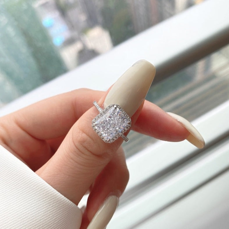 Jasmine Radiant Cut Diamond Engagement Ring - Luxora London