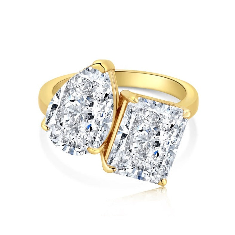 Siyanna 18K Gold Diamond Engagement Ring - Luxora London