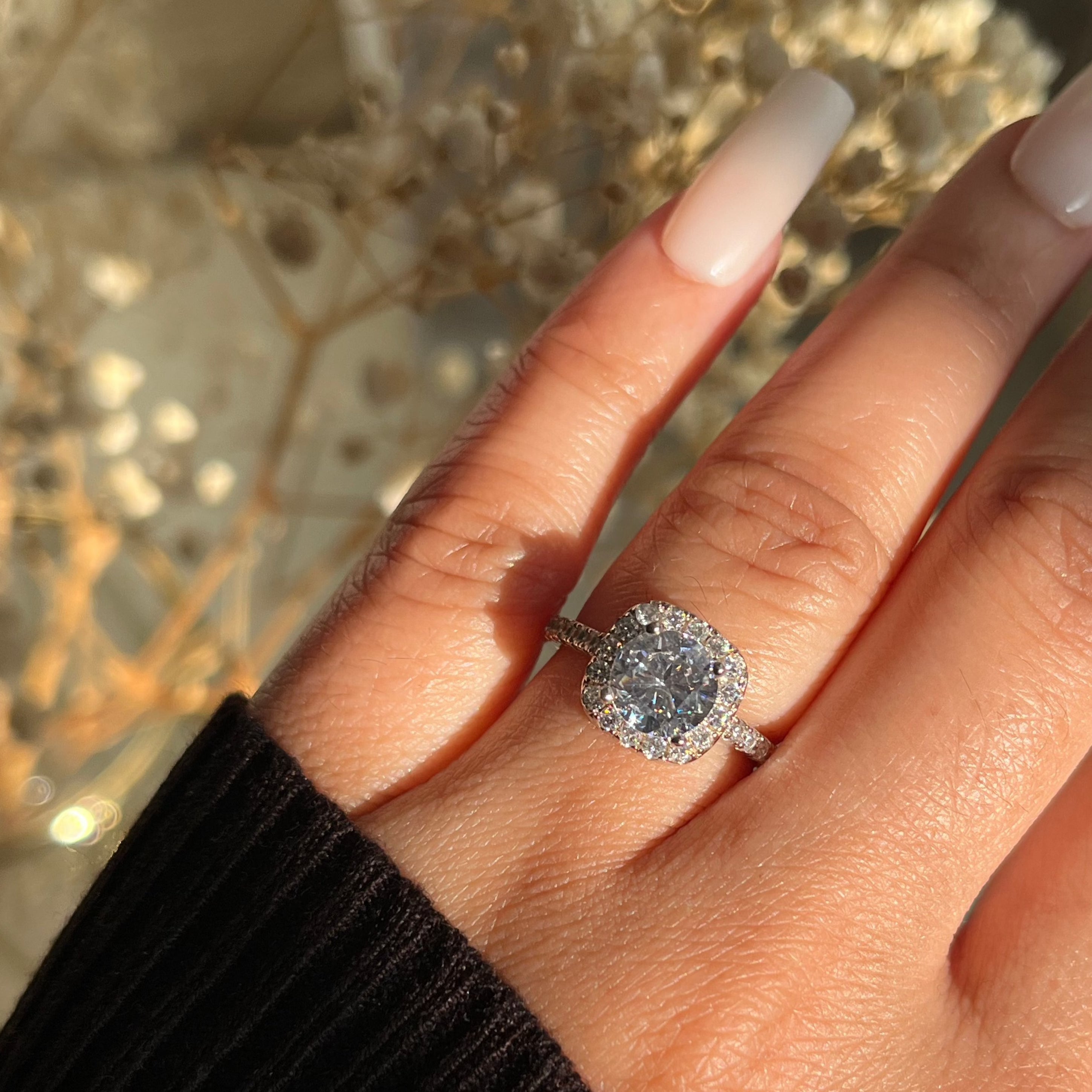 Emelia Cushion Cut Diamond Engagement Ring - Luxora London