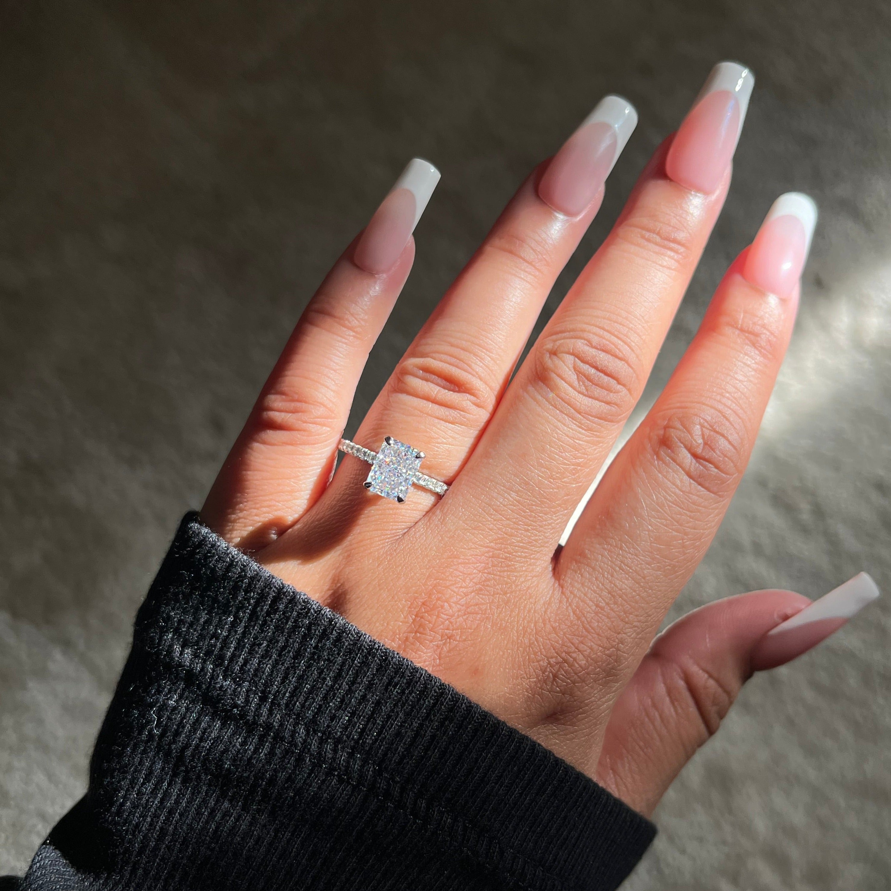 Mini Alaia Radiant Cut Diamond Engagement Ring - Luxora London