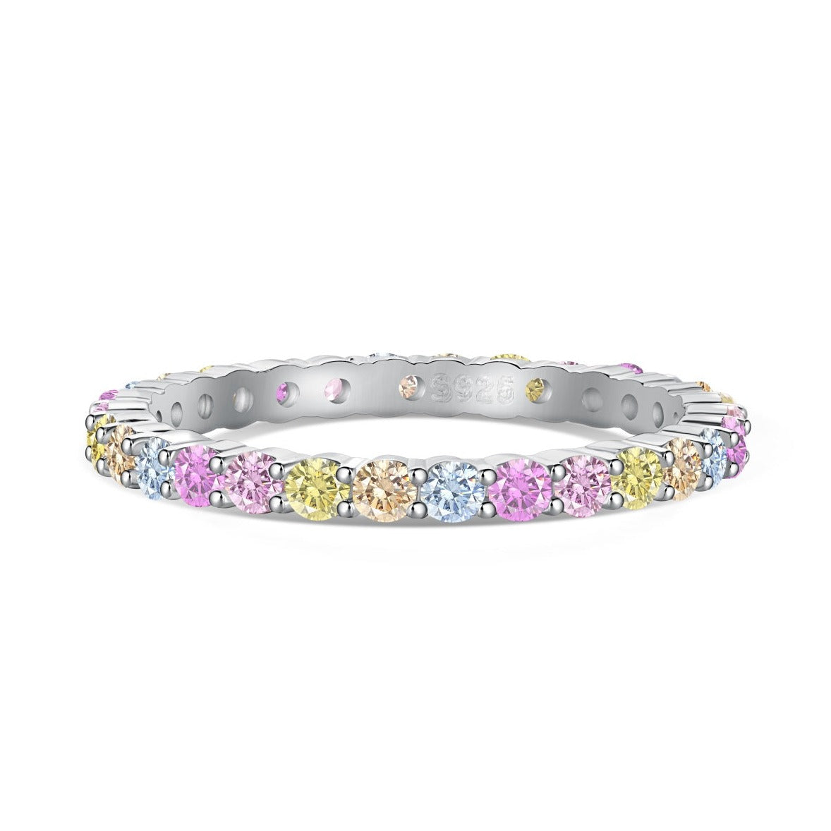 Sterling Silver Pixie Diamond Eternity Band - Luxora London