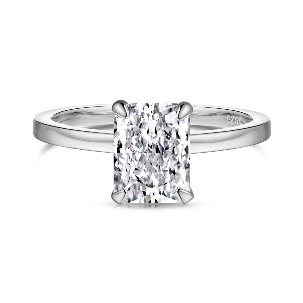 MINI ALAIA STERLING SILVER SOLITAIRE DIAMOND RING - LUXORA LONDON