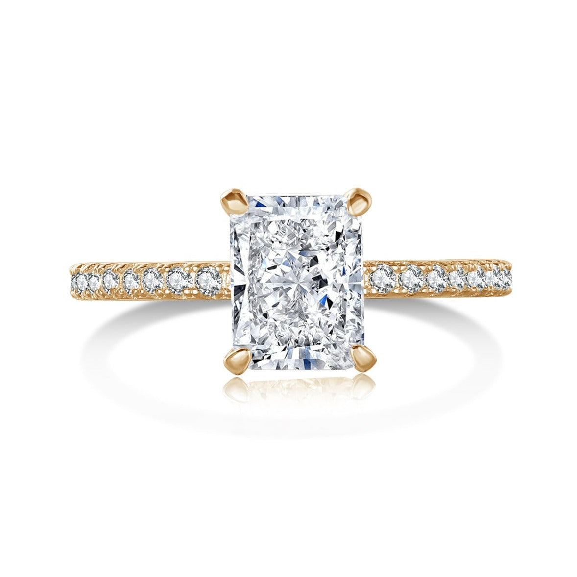 Mini Alaia Radiant Cut Diamond Engagement Ring - Luxora London