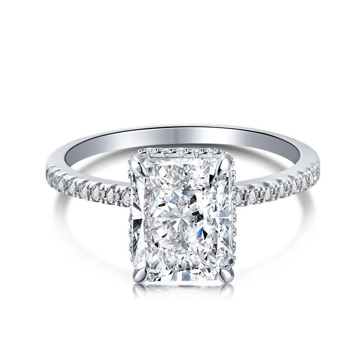 Affordable Alaia 4CT Radiant Cut Diamond Engagement Ring - Luxora London