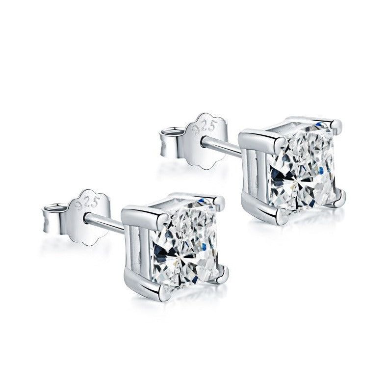 Kylie Square Cut Diamond Earrings - Luxora London