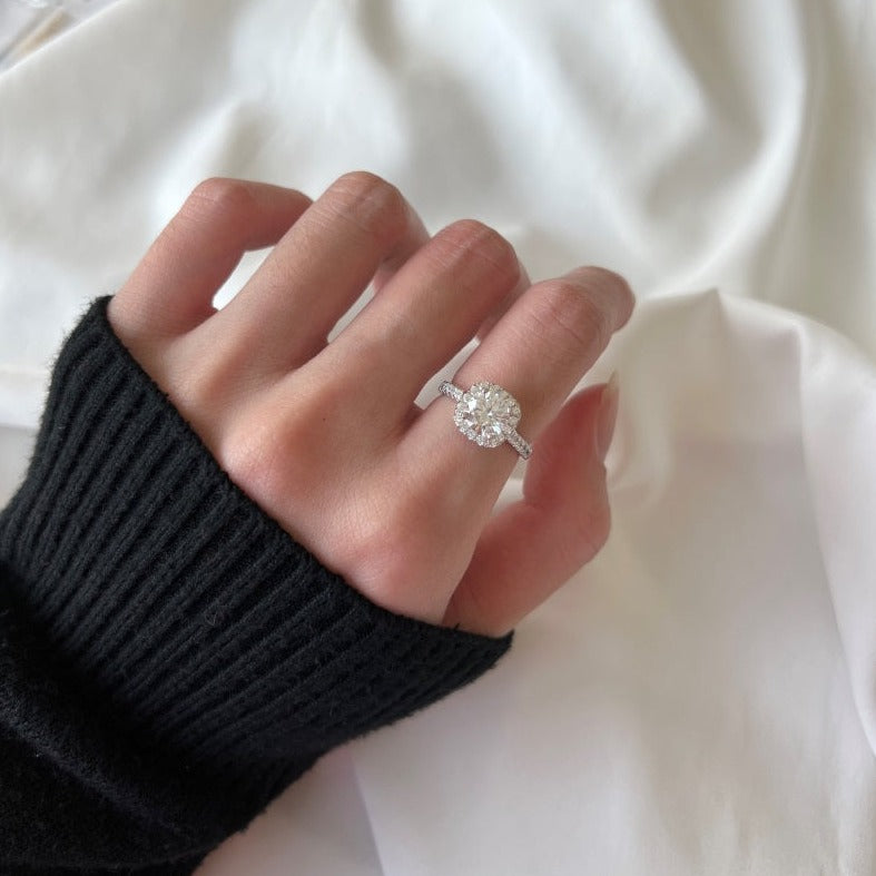 Emelia Cushion Cut Diamond Engagement Ring - Luxora London